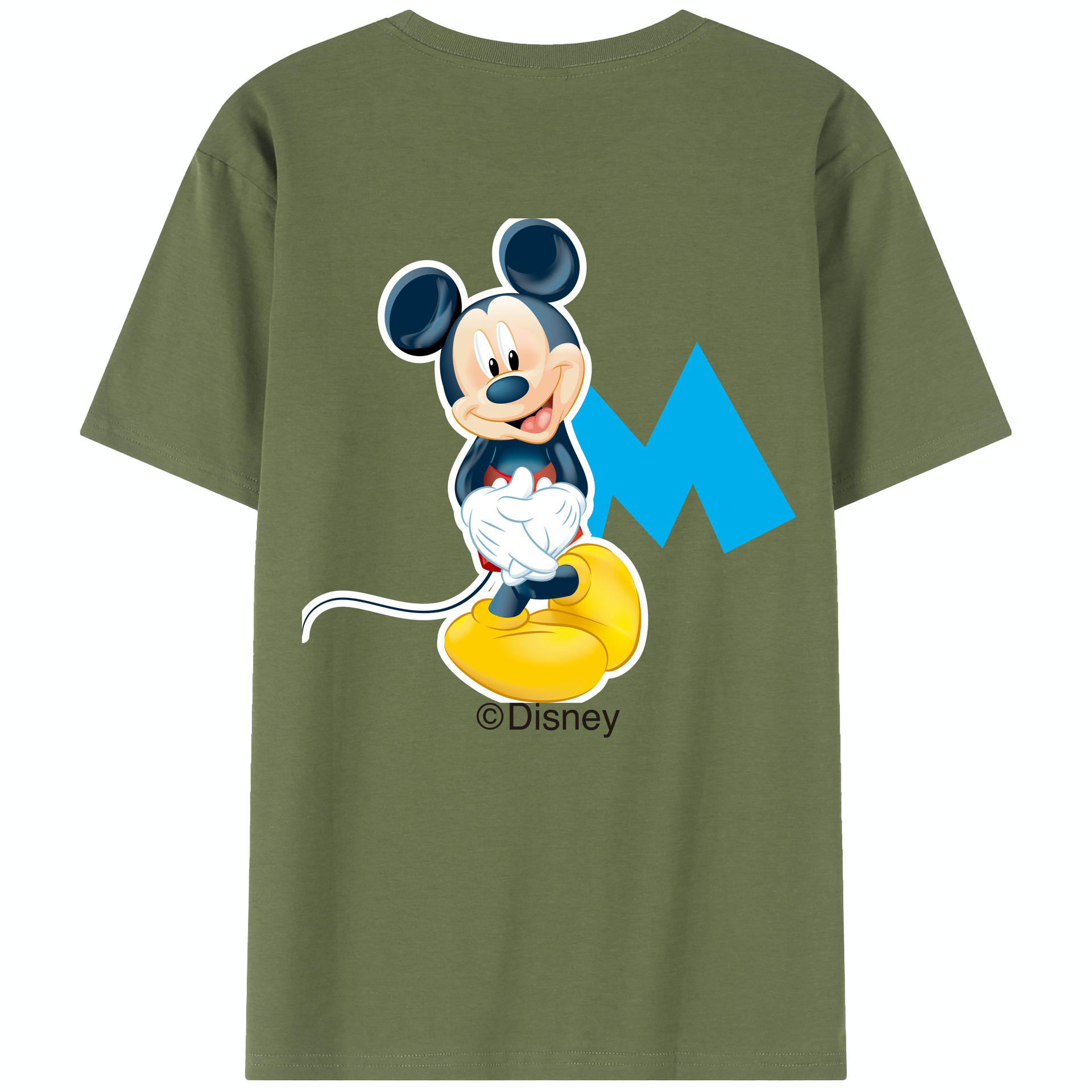 （画像用） ミッキーマウス Mickey Mouse 綿100％半袖Tシャツ（背面プリント）